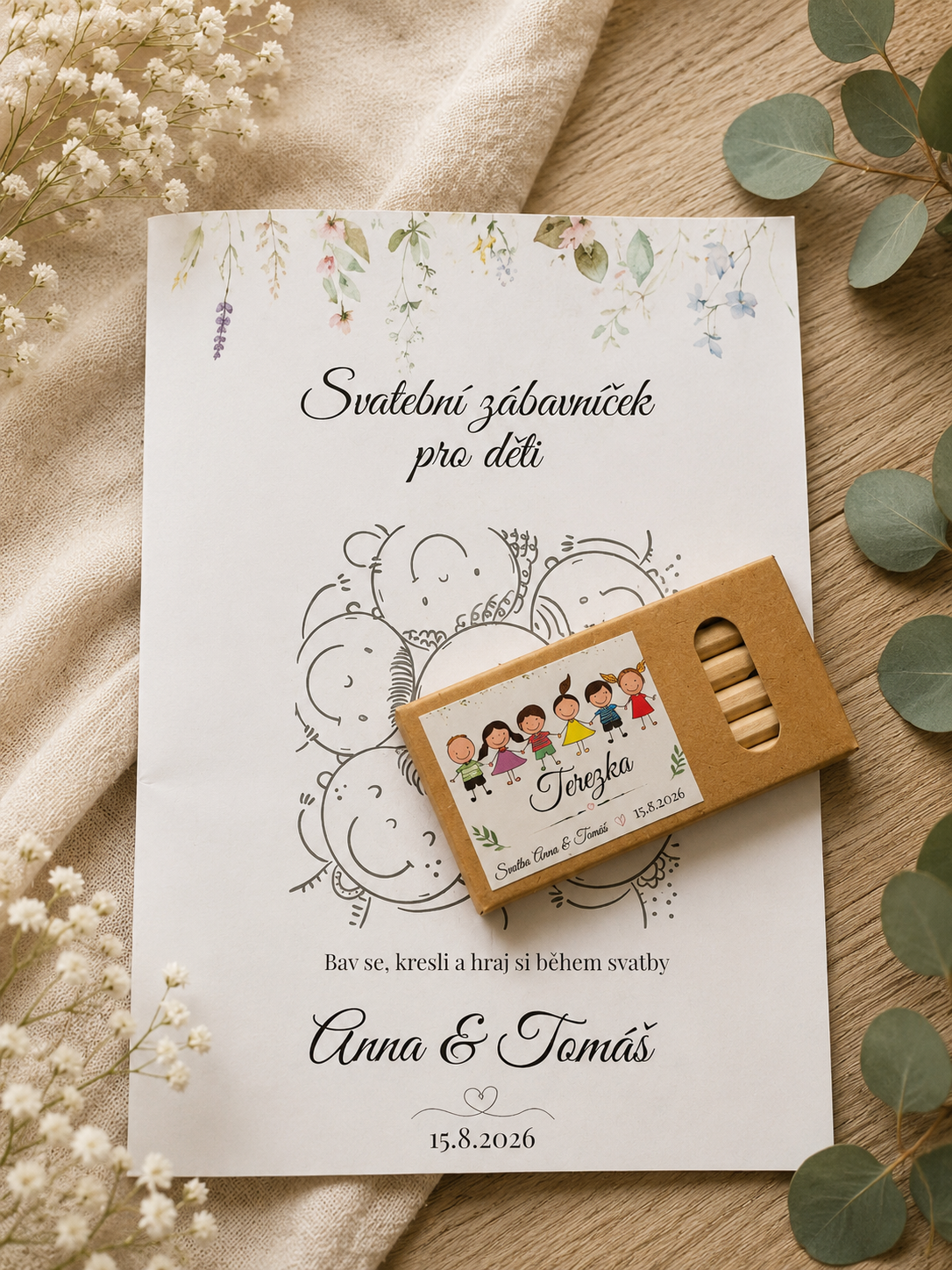 Personalizovaný zábavníček pro děti s pastelkami