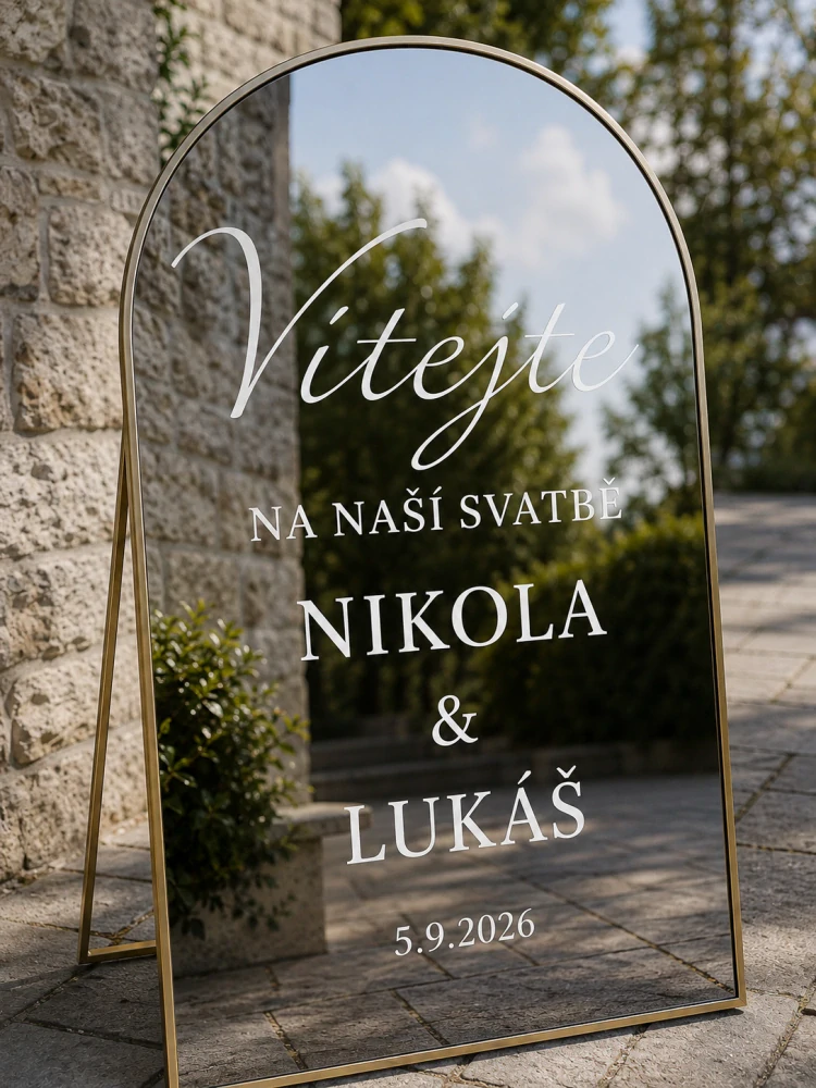 Elegantní polep na zrcadlo
