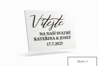 Svatební polep na zrcadlo - hotový motiv