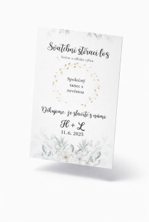 Svatební stírací los - Floral