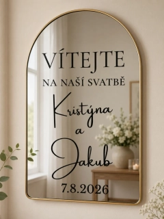 Elegantní polep na zrcadlo 
