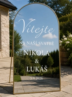 Elegantní polep na zrcadlo